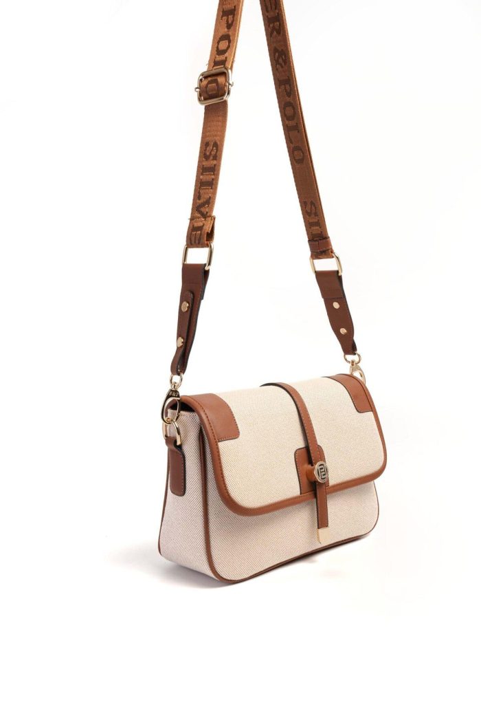 ⁦Silver&Polo Beige - Brown SP1182 Women's Crossbody Bag⁩ - الصورة ⁦1⁩