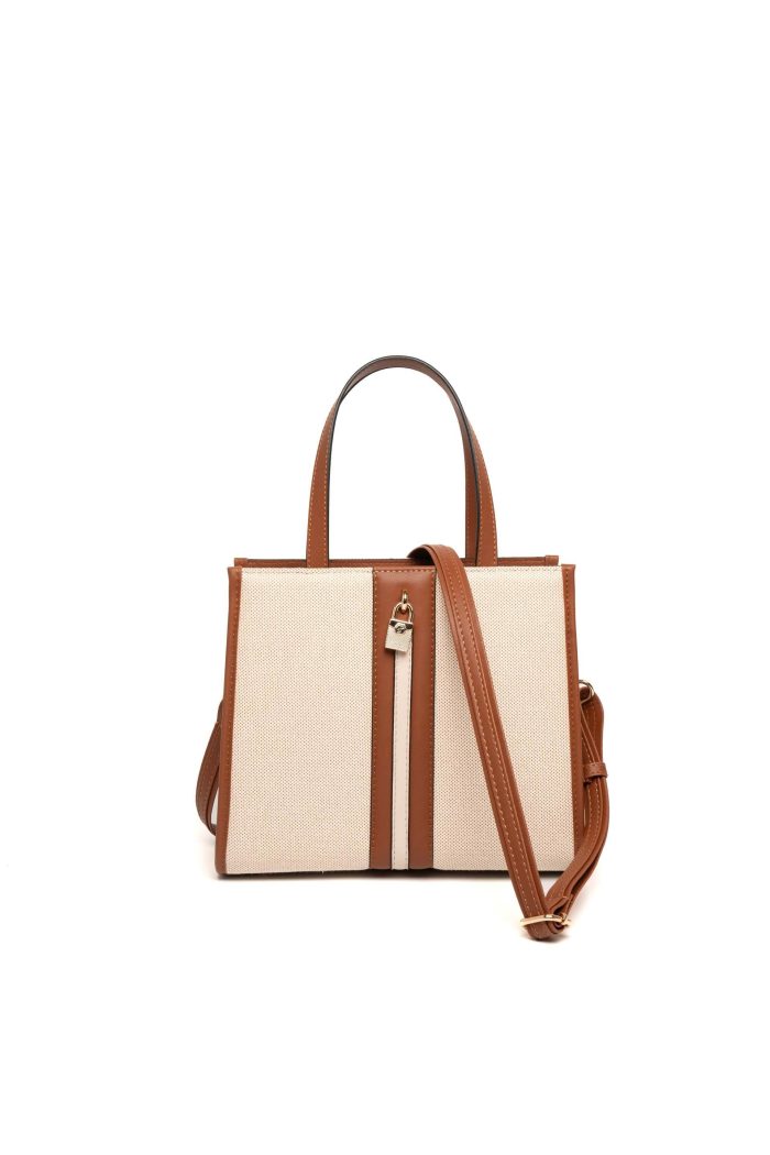 ⁦Silver & Polo Beige - Tan SP1188 Women's Handbag⁩ - الصورة ⁦3⁩
