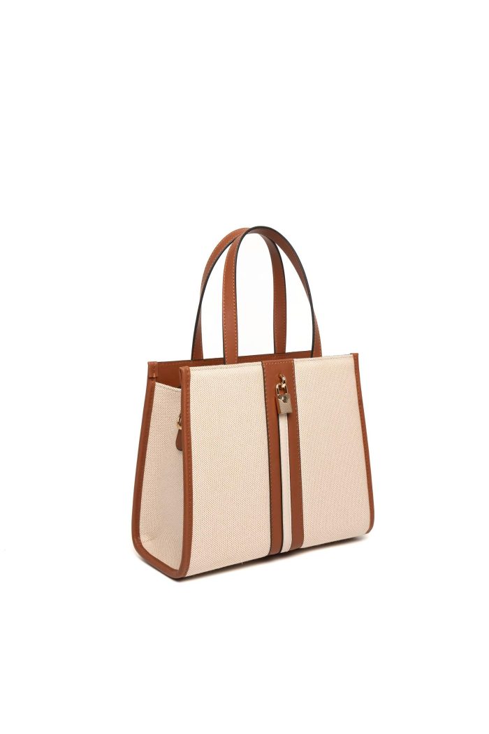 ⁦Silver & Polo Beige - Tan SP1188 Women's Handbag⁩ - الصورة ⁦1⁩