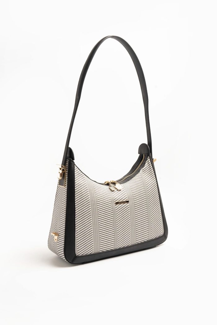 ⁦Silver & Polo Black White - Black SP1187 Women's Shoulder Bag⁩ - الصورة ⁦4⁩
