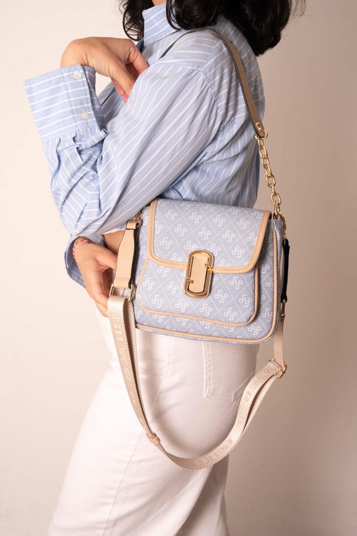 ⁦Silver & Polo Blue - Nut SP1147 Women's Shoulder Bag⁩ - الصورة ⁦2⁩