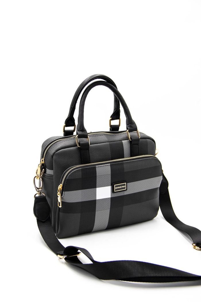 ⁦Silver & Polo - Black SP1018 Women's Handbag⁩ - الصورة ⁦1⁩