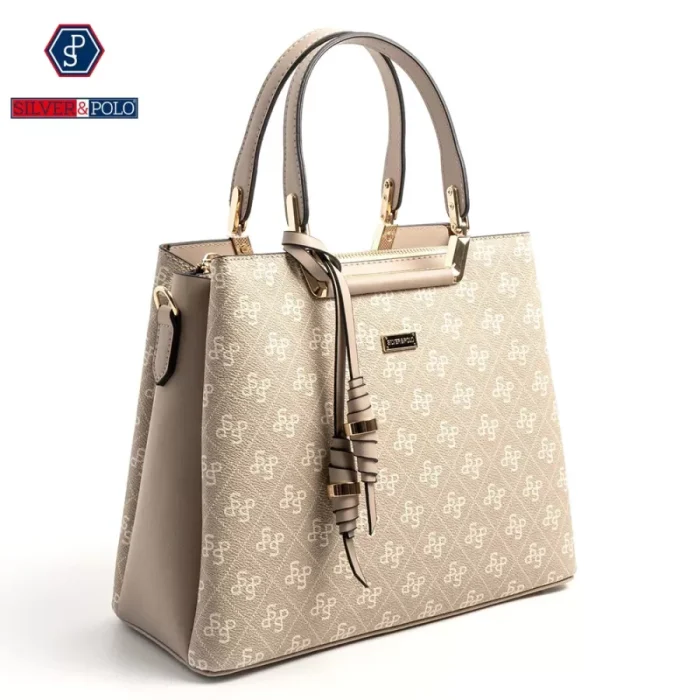 ⁦Silver & Polo Beige - Sand SP969 Women's Handbag⁩ - الصورة ⁦1⁩