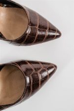 ⁦حذاء بكعب عالي جلد باللون البني من shoes&more⁩ - الصورة ⁦3⁩