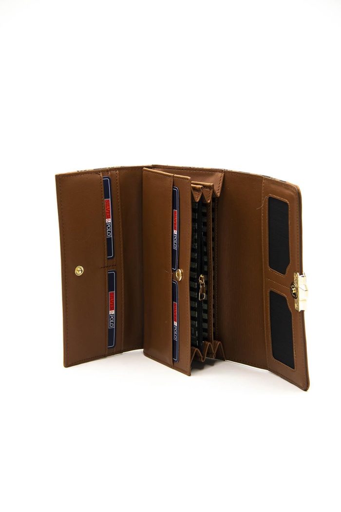 ⁦Silver & Polo Brown SP979 Women's Wallet & Card Holder⁩ - الصورة ⁦4⁩