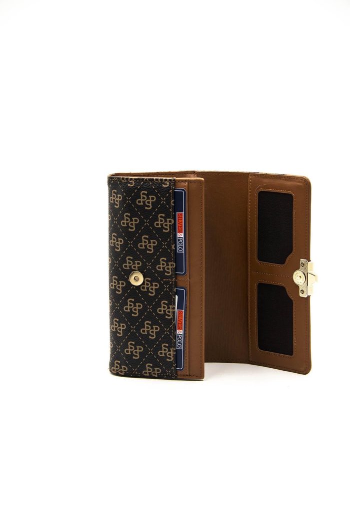 ⁦Silver & Polo Brown SP979 Women's Wallet & Card Holder⁩ - الصورة ⁦3⁩