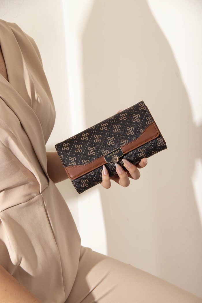 ⁦Silver & Polo Brown SP979 Women's Wallet & Card Holder⁩ - الصورة ⁦1⁩