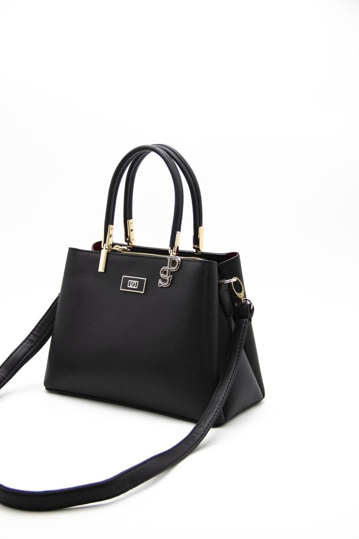 ⁦Silver & Polo Black - Black SP1098 Women's Handbag⁩ - الصورة ⁦4⁩