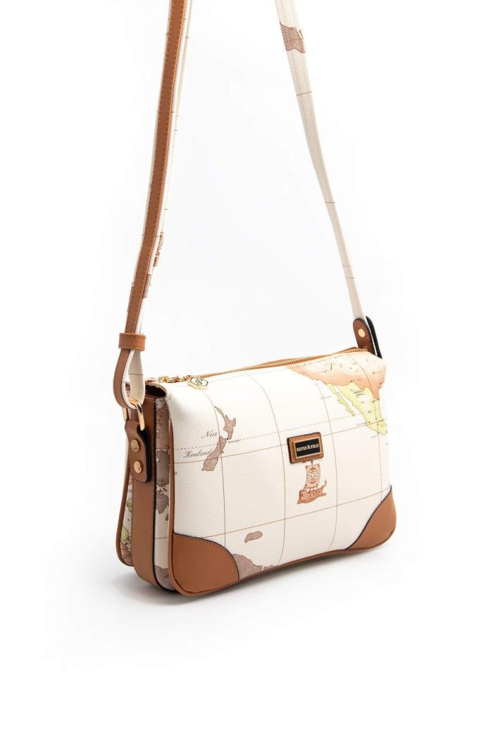 ⁦Silver & Polo Beige - Light Brown SP784 Women's Crossbody Bag⁩ - الصورة ⁦2⁩