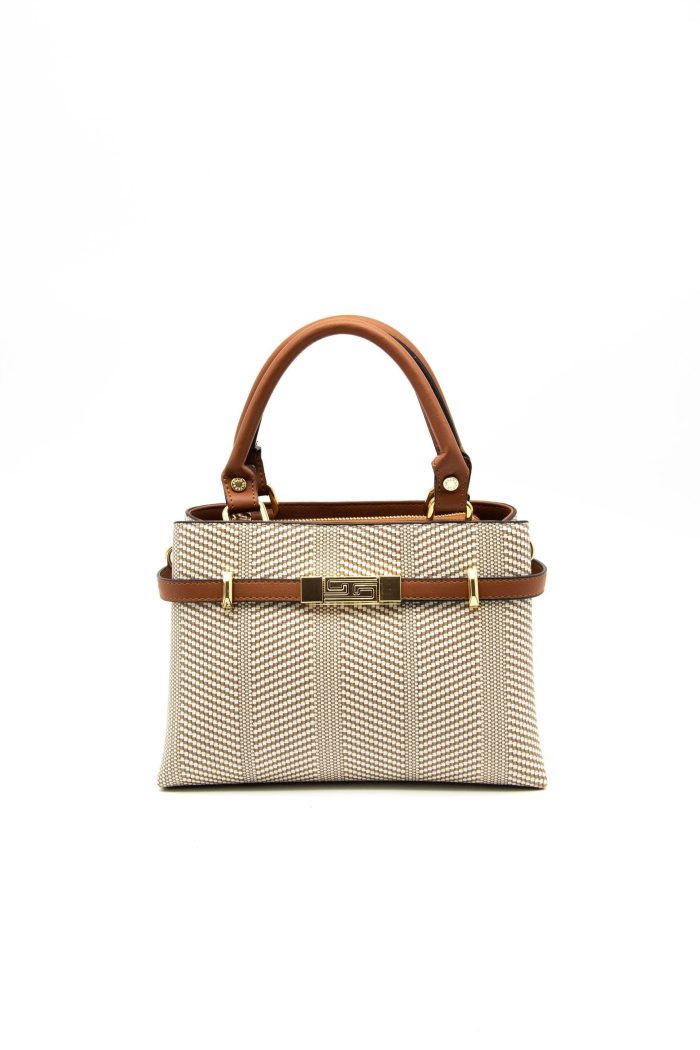 ⁦Silver & Polo Beige - Tan SP1149 Women's Handbag⁩ - الصورة ⁦1⁩