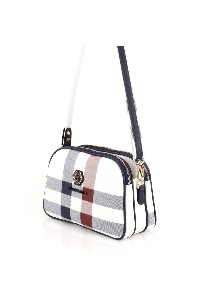 ⁦Silver & Polo White - Navy SP745 Women's Crossbody Bag⁩ - الصورة ⁦1⁩