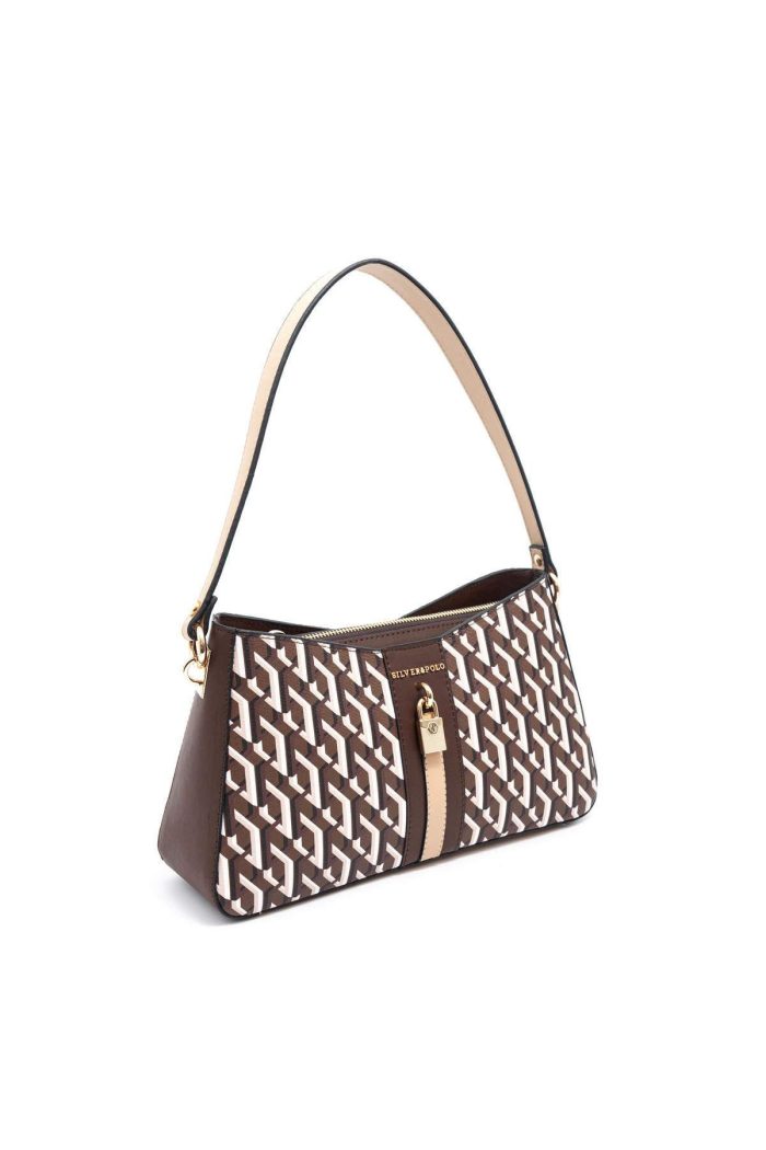 ⁦Silver & Polo Brown - Nut SP1102 Women's Shoulder Bag⁩ - الصورة ⁦2⁩