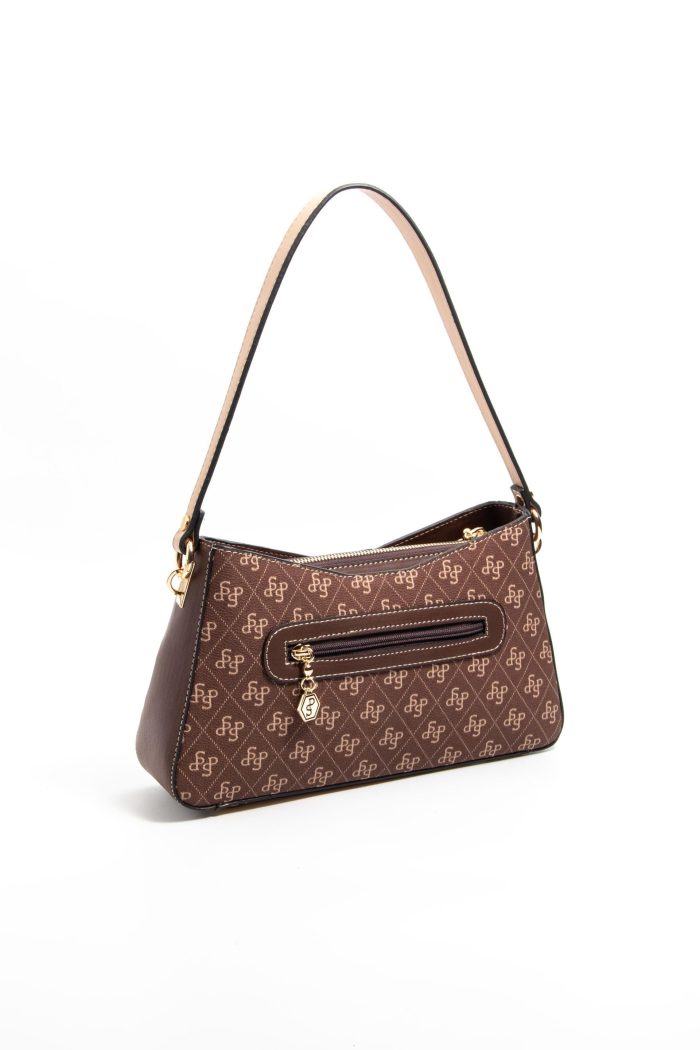 ⁦Silver&Polo Brown SP1102 Women's Shoulder Bag⁩ - الصورة ⁦3⁩