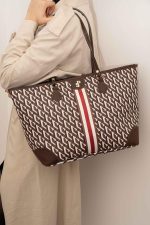 Silver & Polo Brown SP1169 Women's Shoulder Shopper Bag