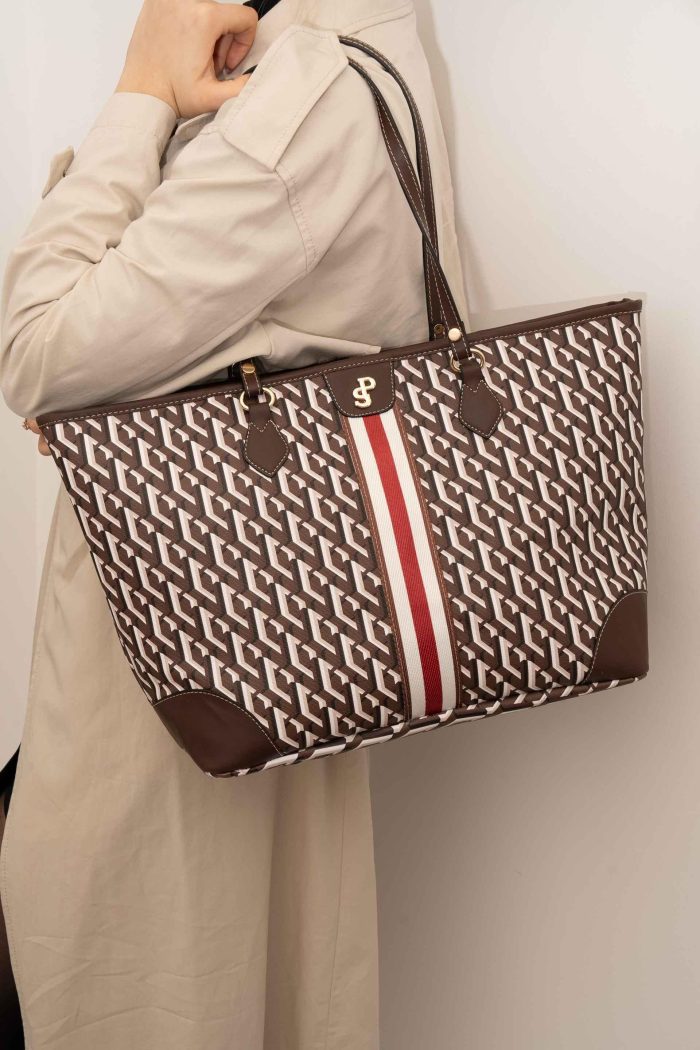 ⁦Silver & Polo Brown SP1169 Women's Shoulder Shopper Bag⁩ - الصورة ⁦1⁩