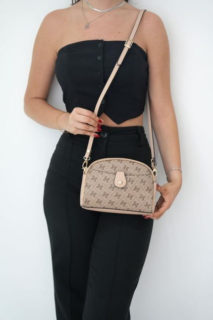 Silver & Polo Beige SP1144 Women's Crossbody Bag