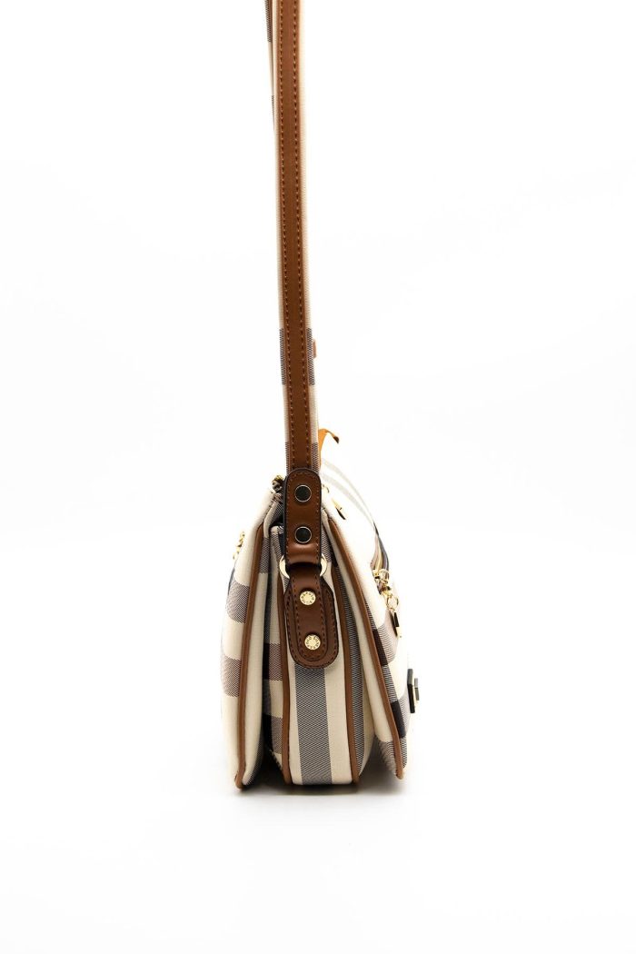 ⁦Silver&Polo Cream - Tan SP818 Women's Crossbody Bag⁩ - الصورة ⁦3⁩