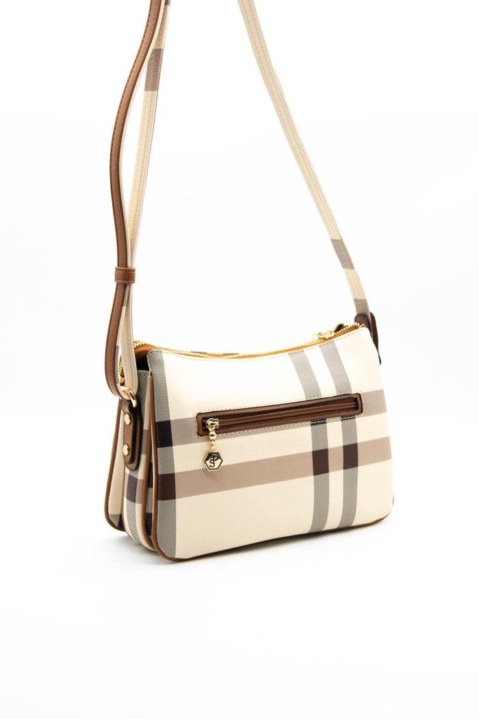 ⁦Silver&Polo Cream - Tan SP818 Women's Crossbody Bag⁩ - الصورة ⁦2⁩