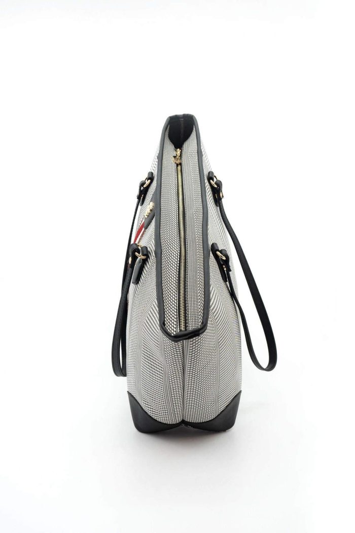 ⁦Silver & Polo Black White - Black SP1169 Women's Shoulder Shopper Bag⁩ - الصورة ⁦2⁩