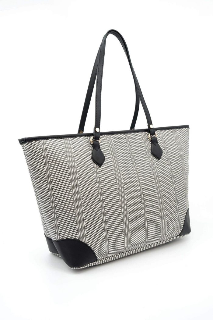 ⁦Silver & Polo Black White - Black SP1169 Women's Shoulder Shopper Bag⁩ - الصورة ⁦3⁩
