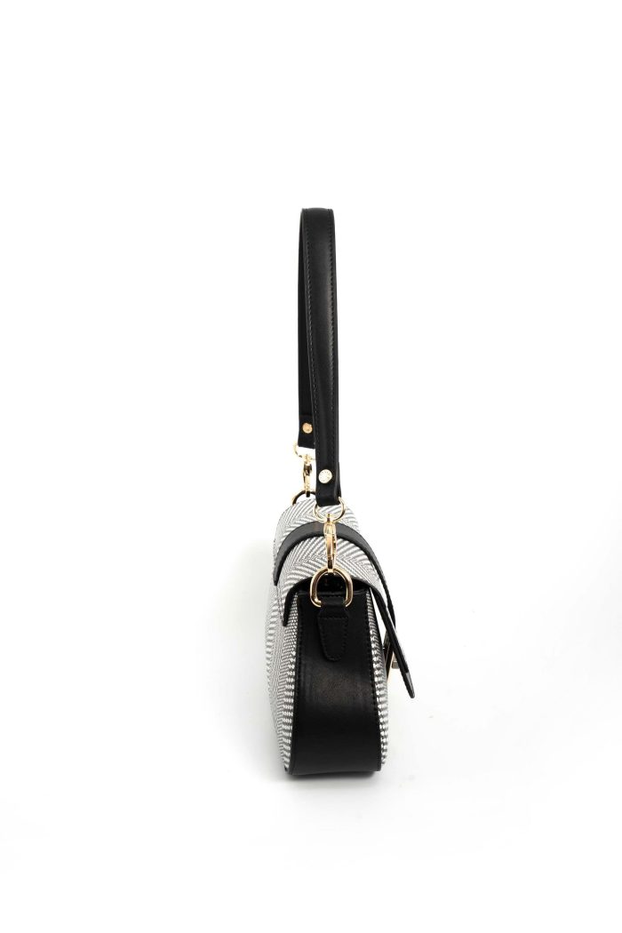 ⁦Silver & Polo Black White - Black SP1177 Women's Shoulder Bag⁩ - الصورة ⁦3⁩