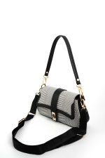 ⁦Silver & Polo Black White - Black SP1177 Women's Shoulder Bag⁩ - الصورة ⁦4⁩