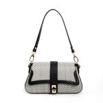 Silver & Polo Black White - Black SP1177 Women's Shoulder Bag