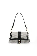 Silver & Polo Black White - Black SP1177 Women's Shoulder Bag