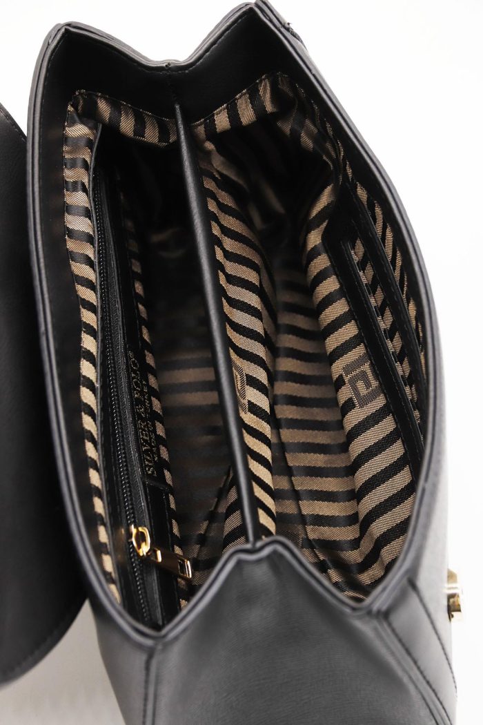 ⁦Silver & Polo Black - Black SP1139 Women's Crossbody Bag⁩ - الصورة ⁦5⁩