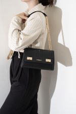 ⁦Silver & Polo Black - Black SP1139 Women's Crossbody Bag⁩ - الصورة ⁦2⁩
