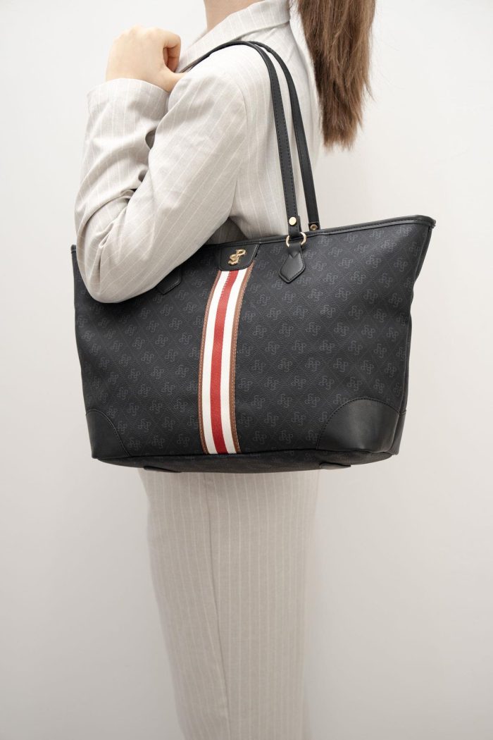 ⁦Silver&Polo Black SP1169 Women's Shoulder Shopper Bag⁩ - الصورة ⁦1⁩