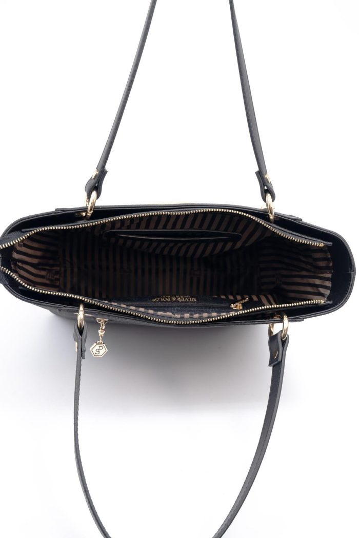 ⁦Silver & Polo -Black SP1176 Women's Shoulder Bag⁩ - الصورة ⁦4⁩