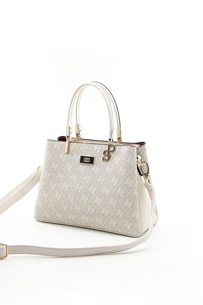 ⁦Silver&Polo -Stone-Bone SP1098 Women's Handbag⁩ - الصورة ⁦4⁩