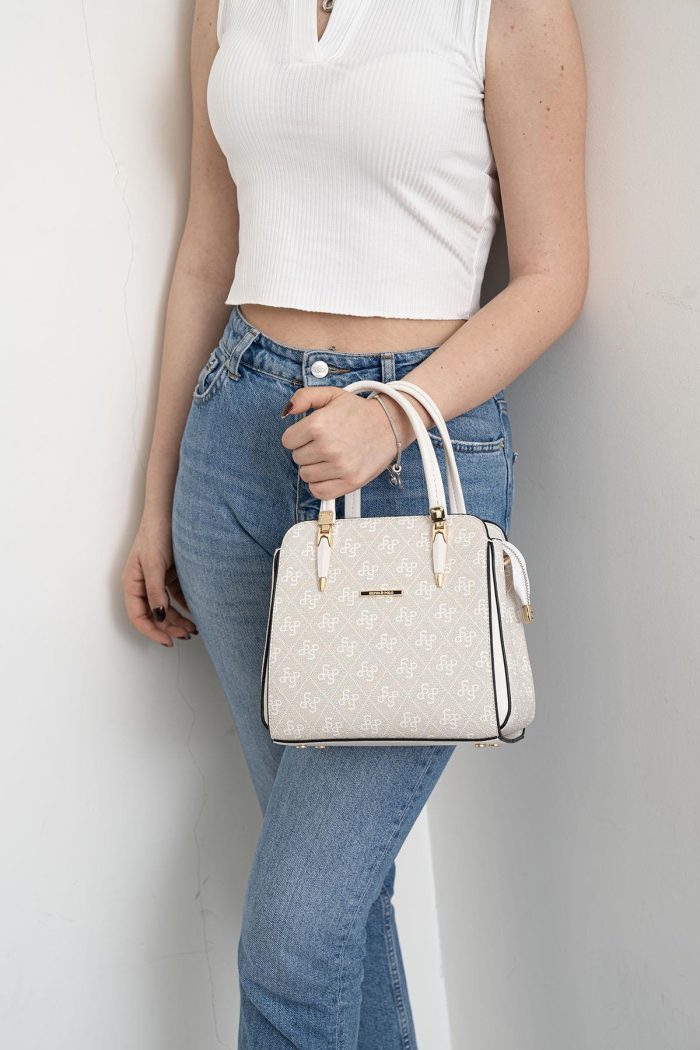 ⁦Silver & Polo Stone - Bone SP1136 Women's Handbag⁩ - الصورة ⁦1⁩