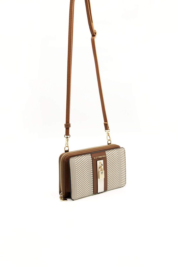 ⁦Silver & Polo Beige - Taba SP1138 Women's Phone Bag with Wallet and Strap⁩ - الصورة ⁦2⁩