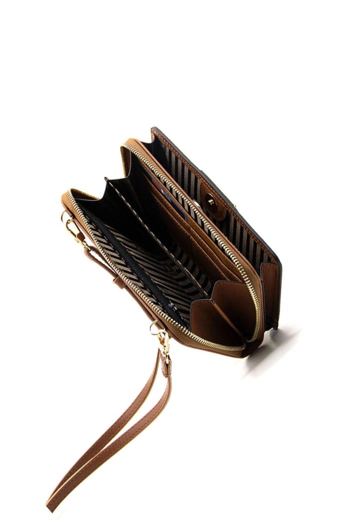 ⁦Silver & Polo Beige - Taba SP1138 Women's Phone Bag with Wallet and Strap⁩ - الصورة ⁦4⁩