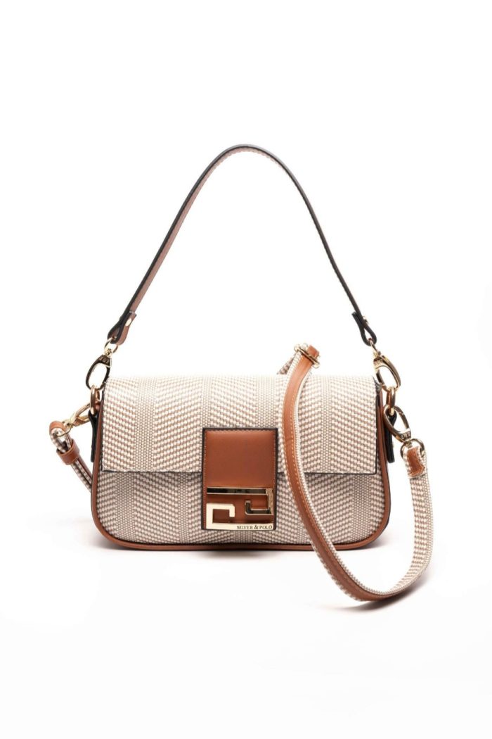 ⁦Silver & Polo -Beige SP1179 Women's Shoulder Bag⁩ - الصورة ⁦1⁩