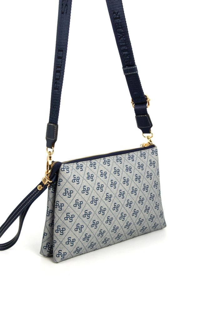 ⁦Silver & Polo Gray - Navy SP1129 Women's Crossbody Bag⁩ - الصورة ⁦3⁩