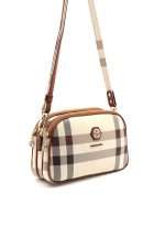 ⁦Silver & Polo Cream - Tan SP745 Women's Crossbody Bag⁩ - الصورة ⁦2⁩