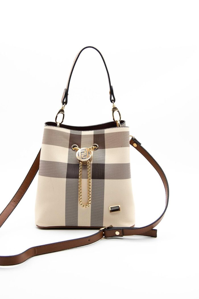 ⁦Silver & Polo Cream - Tan SP967 Women's Crossbody Bag⁩ - الصورة ⁦4⁩