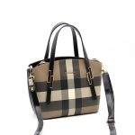 Silver & Polo SP1021 Women's Handbag, Plaid, Coffee-Black