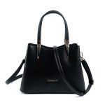 Silver & Polo SP1205 Women's Handbag Plain Black-Black