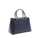 Silver & Polo SP913 Women's Handbag, Plain Navy Blue.
