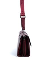 ⁦Silver & Polo SP1009 Women's Crossbody Bag Plain Burgundy-Burgundy⁩ - الصورة ⁦2⁩