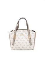 Silver & Polo SP1021 Women's Handbag Monogram Beige-Sand