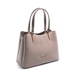 Silver & Polo SP1205 Women's Handbag Plain Dark Beige-Latte