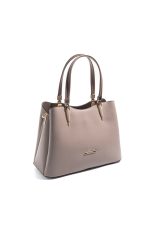Silver & Polo SP1205 Women's Handbag Plain Dark Beige-Latte