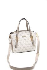 ⁦Silver & Polo SP1021 Women's Handbag Monogram Beige-Sand⁩ - الصورة ⁦2⁩